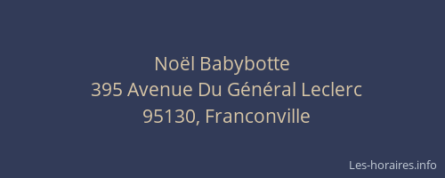 Noël Babybotte