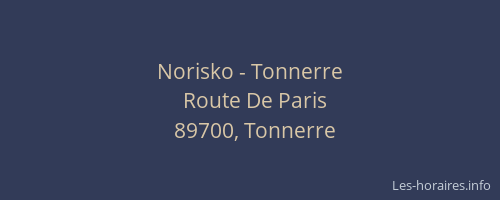 Norisko - Tonnerre