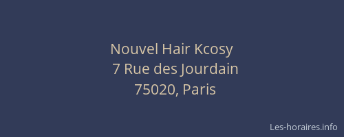 Nouvel Hair Kcosy