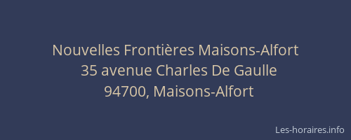 Nouvelles Frontières Maisons-Alfort