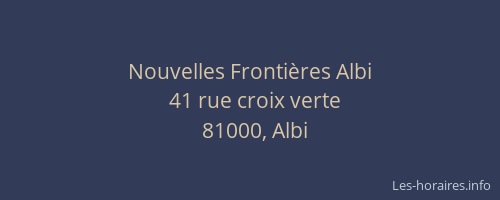 Nouvelles Frontières Albi