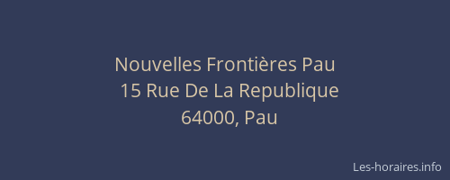 Nouvelles Frontières Pau