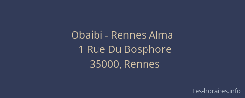Obaibi - Rennes Alma