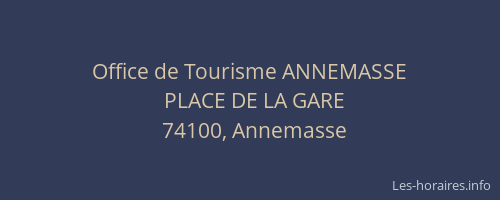 Office de Tourisme ANNEMASSE