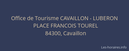 Office de Tourisme CAVAILLON - LUBERON