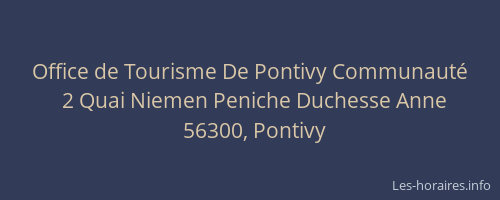 Office de Tourisme De Pontivy Communauté