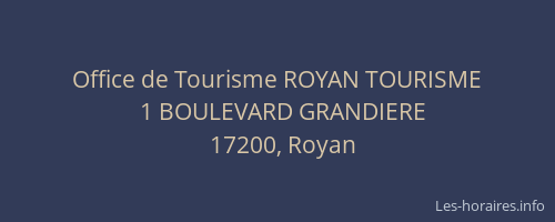 Office de Tourisme ROYAN TOURISME