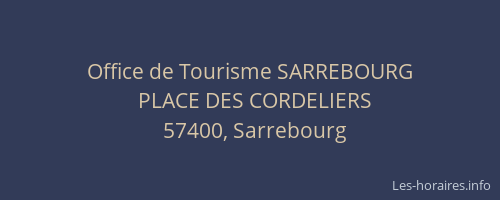 Office de Tourisme SARREBOURG