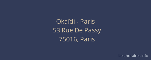 Okaïdi - Paris