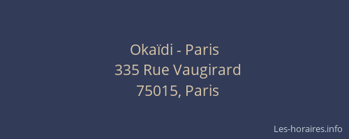 Okaïdi - Paris