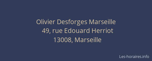 Olivier Desforges Marseille