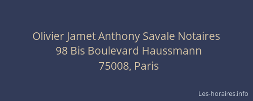 Olivier Jamet Anthony Savale Notaires