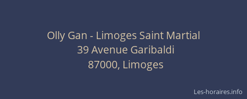 Olly Gan - Limoges Saint Martial
