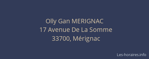 Olly Gan MERIGNAC