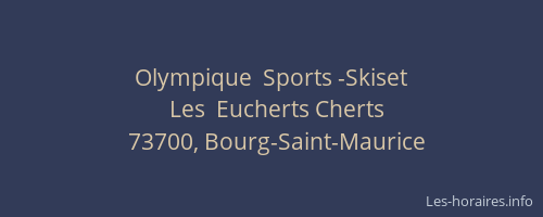Olympique  Sports -Skiset