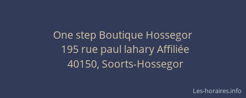 One step Boutique Hossegor