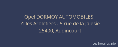 Opel DORMOY AUTOMOBILES