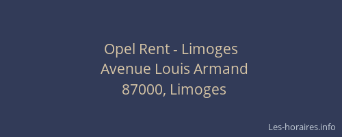 Opel Rent - Limoges