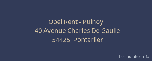 Opel Rent - Pulnoy