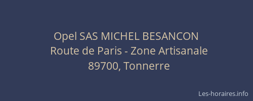 Opel SAS MICHEL BESANCON