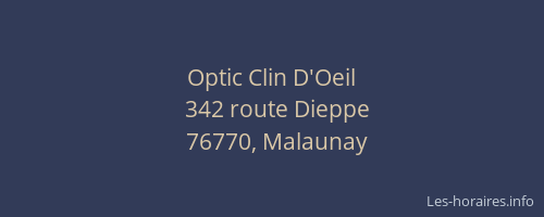 Optic Clin D'Oeil