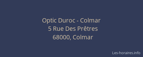 Optic Duroc - Colmar