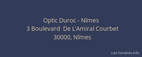 Optic Duroc - Nîmes