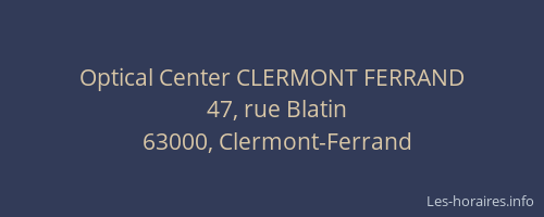 Optical Center CLERMONT FERRAND