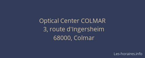 Optical Center COLMAR