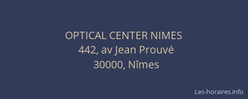 OPTICAL CENTER NIMES