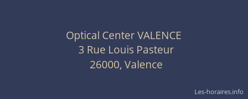 Optical Center VALENCE