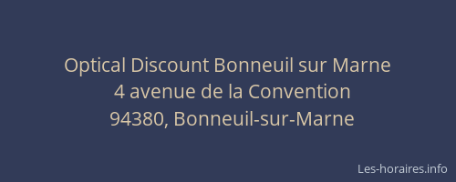 Optical Discount Bonneuil sur Marne