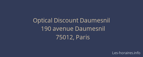 Optical Discount Daumesnil