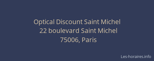 Optical Discount Saint Michel