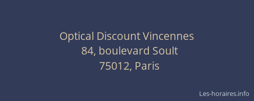 Optical Discount Vincennes