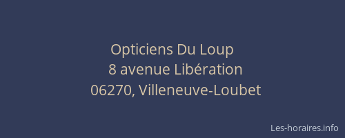 Opticiens Du Loup