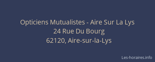 Opticiens Mutualistes - Aire Sur La Lys