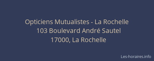 Opticiens Mutualistes - La Rochelle