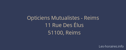 Opticiens Mutualistes - Reims