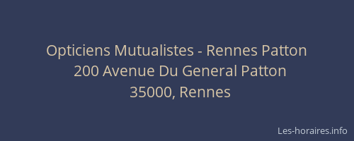 Opticiens Mutualistes - Rennes Patton