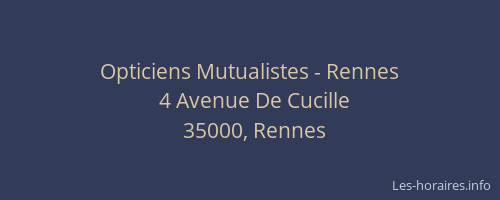 Opticiens Mutualistes - Rennes