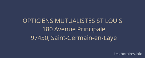 OPTICIENS MUTUALISTES ST LOUIS