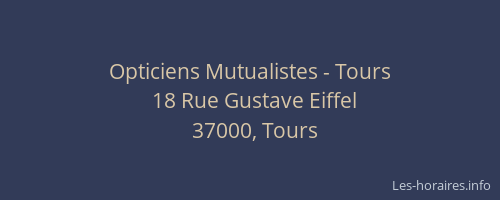 Opticiens Mutualistes - Tours