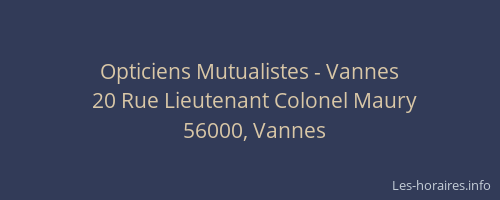 Opticiens Mutualistes - Vannes