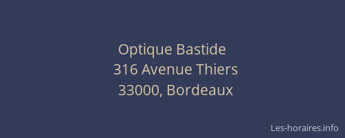 Optique Bastide