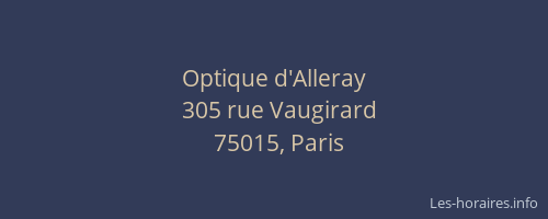 Optique d'Alleray