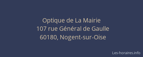 Optique de La Mairie