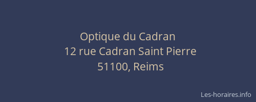 Optique du Cadran