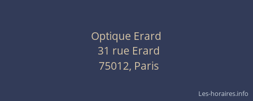 Optique Erard