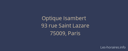 Optique Isambert